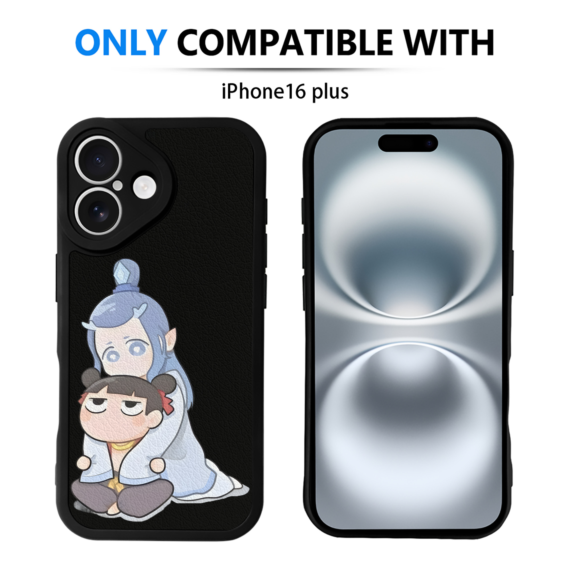 （画像用） Ne Zha 2 ナタ 魔童の大暴れ 【iPhone 16シリーズ対応】シリコンスマホケース（レザー調） 材質：シリコン